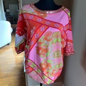 Joyous & Free Bohemian Colorful‎ Paisley Top